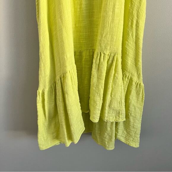 Anthropologie Maeve Yellow Selah High Low Ruffle Maxi Dress XS - Picture 4 of 9